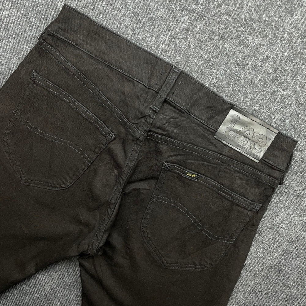 Lee Slim Straight Jeans Mens 29x32 Overdye Black Stretch Denim NWT 5-Pocket